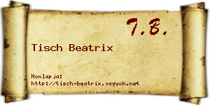 Tisch Beatrix névjegykártya